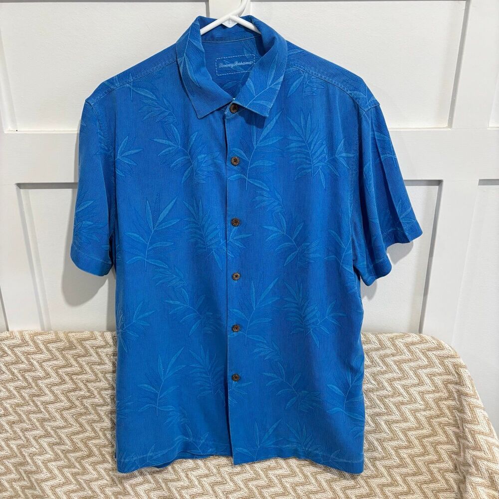 Tommy Bahama Men’s 100% Silk Short Sleeve Button Down Camp Shirt